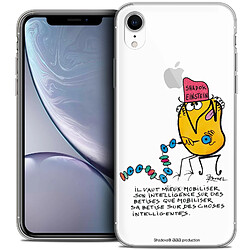 Caseink Coque Housse Etui Apple iPhone Xr (6.1 ) [Crystal Gel HD Collection Les Shadoks ? Design Einstein - Souple - Ultra Fin - Imprimé en France]