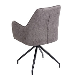 Avis Mendler Chaise de salle à manger HWC-K15, chaise de cuisine rembourrée chaise avec accoudoirs ~ gris foncé