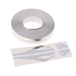 Broches Stripe Tape Vinyl Decal Autocollants De Voiture Steamline Dual Line Silver pas cher