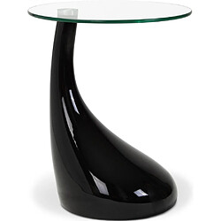 ICONIK INTERIOR Table d'appoint ronde design - Verre - Lawa Bistro Noir