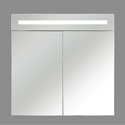 Beliani Armoire de toilette blanche avec miroir LED 60 x 60 cm JARAMILLO pas cher