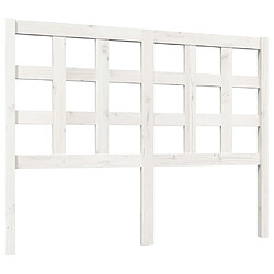 vidaXL Tête de lit Blanc 125,5x4x100 cm Bois massif de pin