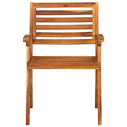 Avis Maison Chic Lot de 8 Chaises de jardin,Fauteuil d'extérieur Bois d'acacia solide -MN52321