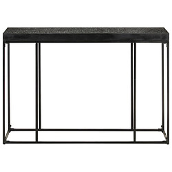 vidaXL Table console Noir 110x35x76 cm Bois d'acacia et de manguier