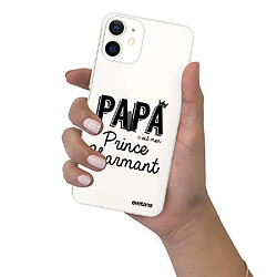 Coque iPhone 12 mini souple transparente Papa c'est mon prince charmant Motif Ecriture Tendance Evetane pas cher