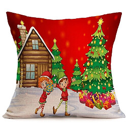 Wewoo Taie d'oreiller de canapé de voiture de modèle de fête de Noël avec les contraintes principales décoratives de sofa à la maison, C, taille: 43 * 43cm