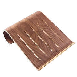 Avis Wewoo Support Holder pour iPad, Tablette, Ordinateur Portable Caf Artistique Grain de Bois Noyer De Rayonnement De Chaleur De Bureau Berceau,