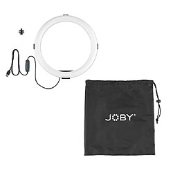 JOBY Beamo Ring Light 12`` - Grande Lampe LED, Anneau Lumineux pour Téléphone ou Appareil Photo avec 3 Modes de Lumière et 10 Niveaux de Luminosité, pour Selfie et Trépied