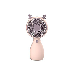 Ventilateur Portatif Portatif Longue Endurance Ventilateur Rechargeable USB à Grand Volume d'Air en Plastique pour la Maison-Rose