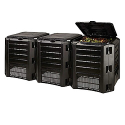 Composteur segmenté triple Prosperplast Compogreen 1200L 3 modules Noir