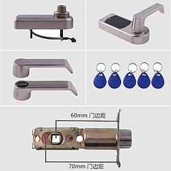 Wewoo Serrure Mot de Passe + Clé + Carte Capteur En Alliage de Zinc de Porte Électronique Écran Tactile à Code pas cher