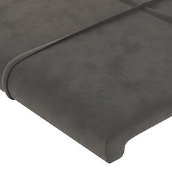 Acheter Maison Chic Tête de lit scandinave avec oreilles,meuble de chambre Gris foncé 103x23x78/88 cm Velours -MN43503