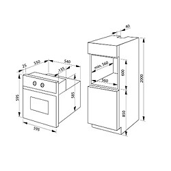 Avis Four intégrable multifonction 77l 60cm a pyrolyse inox - ed36541x - AMICA