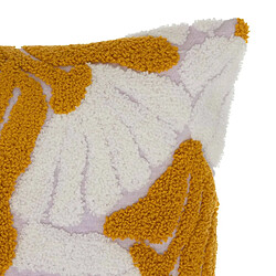 Atmosphera, Createur D'Interieur Coussin brodé Suwannee - 30 x 50 cm - Blanc et Ocre