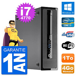 PC HP ProDesk 400 G1 SFF Intel i7-4770 RAM 4Go Disque Dur 1To Windows 10 Wifi - Occasion