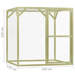 vidaXL Poulailler 1,5x1,5x1,5 m Pinède imprégnée pas cher