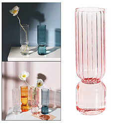 Acheter Vase à Fleurs En Verre Moderne Table Hydroponique Terrarium Porte-plante Conteneur Cylindre Rose