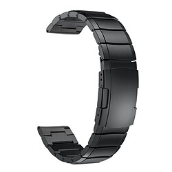 Bracelet en métal 22mm avec boucle déployante noir pour votre Huawei Watch GT