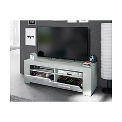 Loungitude Meuble TV WENDY 2 portes et 2 niches