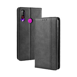 Wewoo Housse Coque Étui en cuir à boucle magnétique avec rétro pour Crazy Horse Texture horizontale LG W30avec supportlogements cartes et cadre photo Noir