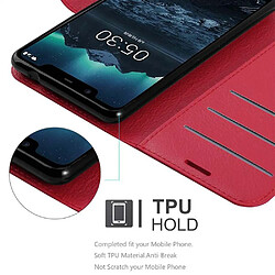 Cadorabo Coque Nokia 5,1 Etui en Rouge pas cher