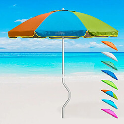 Parasol de plage aluminium leger visser protection uv GiraFacile 200 cm Afrodite, Couleur: Multicolore 1