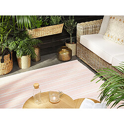 Avis Beliani Tapis extérieur rose en tissu 140 x 200 AKYAR