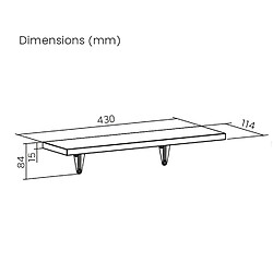 Etagères murales 6 pcs Maclean MC-331 43cm, 8kg max, pour montage mural pas cher