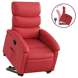 vidaXL Fauteuil inclinable Rouge Similicuir