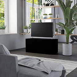 vidaXL Meuble TV Noir 80x34x36 cm Bois d'ingénierie