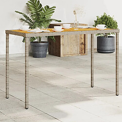 Maison Chic Table de jardin | Table d'extérieur avec dessus en bois d'acacia gris 115x54x74 cm -GKD45682