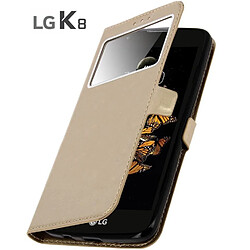 Ipomcase Coque étui housse fenêtre LG K8 2016 -Or