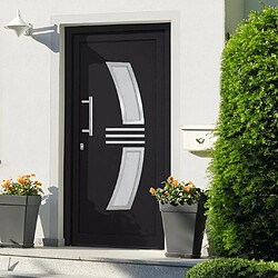 vidaXL Porte d'entrée PVC - 108x200 cm - Anthracite