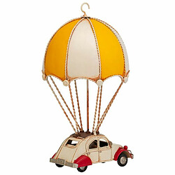 Figurine Décorative Alexandra House Living Jaune Fer ABS Ballon Voiture Parachute 17 x 31 x 18 cm pas cher