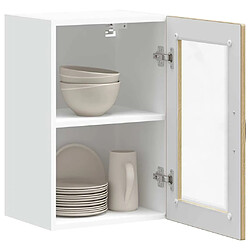 Acheter vidaXL Armoire murale de cuisine et porte en verre Porto chêne sonoma