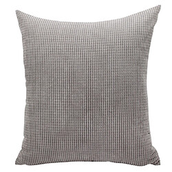 Taie D'oreiller Douce Housse De Coussin De Taille De Canapé Carré Gris 60 X 60 Cm