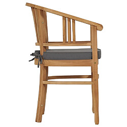 Acheter Maison Chic Lot de 2 Chaises de jardin,Fauteuil d'extérieur avec coussins Bois de teck solide -MN69081