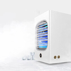 Avis (Blanc Laiteux) Mini Refroidisseur d'Air Petit Ventilateur Portable Ventilateur d'Humidification à Circulation d'Air Éolien à Faible Bruit Ventilateur de Climatisation de Bureau avec Affichage Numérique