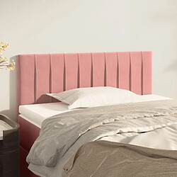 vidaXL Tête de lit Rose 80x5x78/88 cm Velours