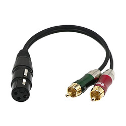 1 XLR Femelle à 2 RCA Mâle Prise Stéréo Câble Adaptateur