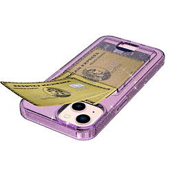 Coque en TPU anti-rayures, paillettes Violet transparent pour votre iPhone 13 6.1 pouces