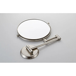 Universal Loupe murale, agrandissement recto verso de 8 pouces, nickel brossé | miroir de bain pas cher