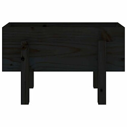 Maison Chic Jardinière,Bac à fleurs - pot de fleur noir 62x30x38 cm bois massif de pin -GKD62083 pas cher