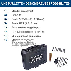 Avis Perforateur - SCHEPPACH - 20V IXES - 1,3 J - mandrin SDS plus + accessoires et malette - sans batterie ni chargeur - C-RHD130-X