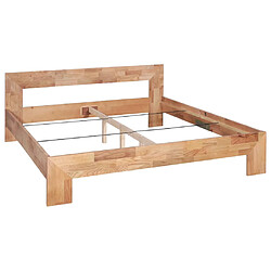 vidaXL Cadre de lit sans matelas bois de chêne massif 160x200 cm