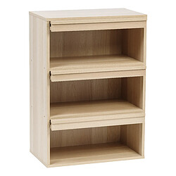 Avis Iris Ohyama, Module Furniture CHR-3 Meuble de rangement 3 niches à porte rabattable en bois MDF, Engineered Wood, Chêne Clair