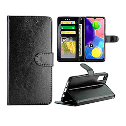 Wewoo Housse Coque Pour Galaxy A70S / A70 Crazy Horse Texture de protection en cuir à rabat horizontal avec support et fentes cartes et portefeuille et cadre photo noir