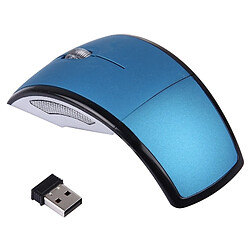 Acheter Wewoo Souris sans fil bleu Sans 2.4GHz 800-1200-1600dpi Snap-in émetteur-récepteur pliant sans optique /