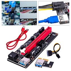 PCI-E VER 009S 1x à 16x Extension Graphique Adaptateur USB 3.0 Câble USB Rouge pas cher