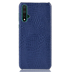 Wewoo Coque PC antichoc texture crocodile + PU pour Huawei Nova 5 / Nova 5 Pro bleu